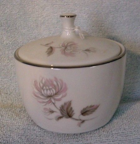 NORITAKE china CHARLOTTE 6606 pattern MINI SUGAR BOWL with LID