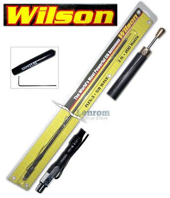 Wilson 3 Flex Silver Load CB Antenna Black, 3ft (305 3FD)