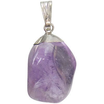 AMETHYST Polished Tumbled Stone Pendant Wicca Crystal