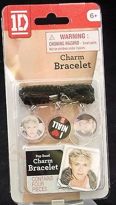 NEW 1D One Direction Jewelry I HEART NIALL CHARM BLACK BRACELET