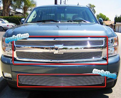 07 08 09 10 11 Chevy Silverado Billet Grille Set Grill