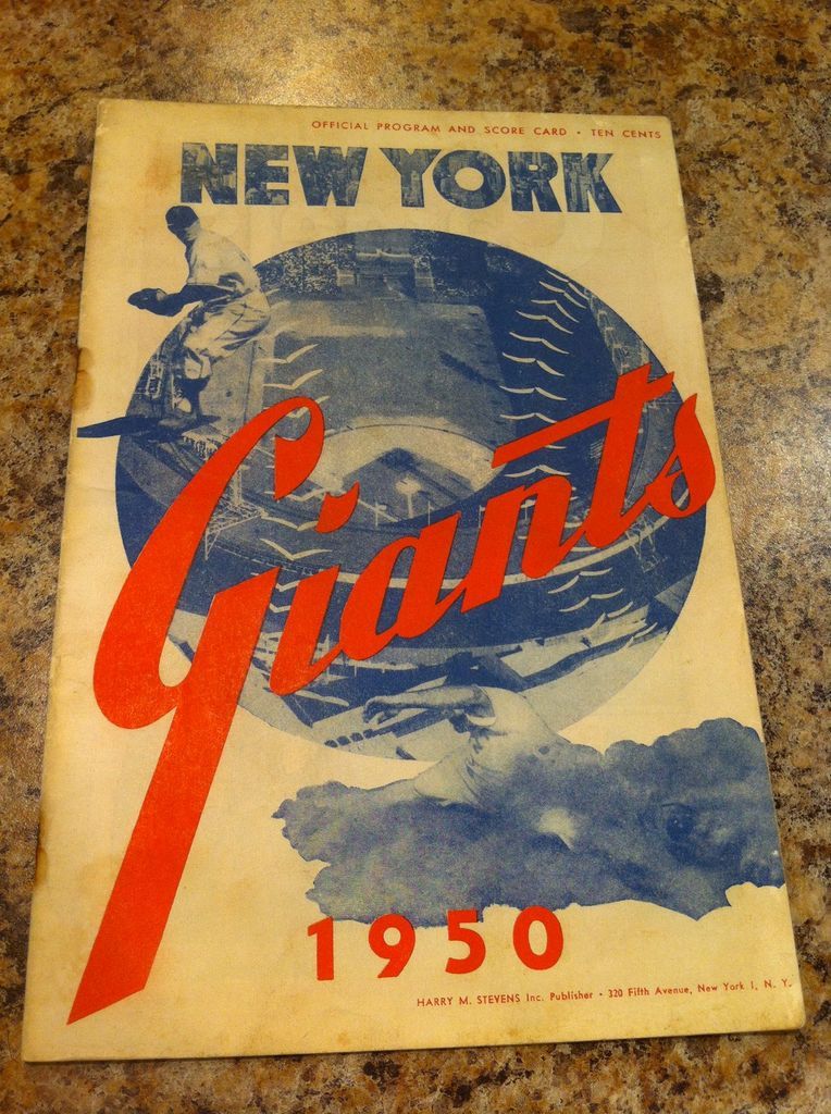 Scorecard Scorebook Program New York Giants St. Louis Cardinals