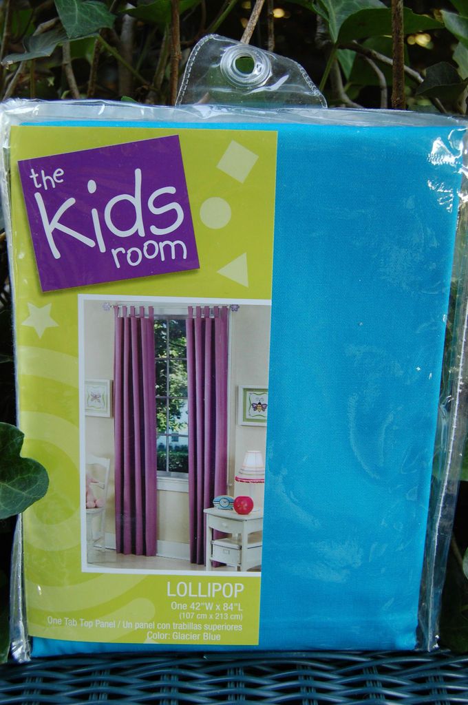 The Kids Room Lollipop Glacier BlueTab Top Curtain Panel Valance 84