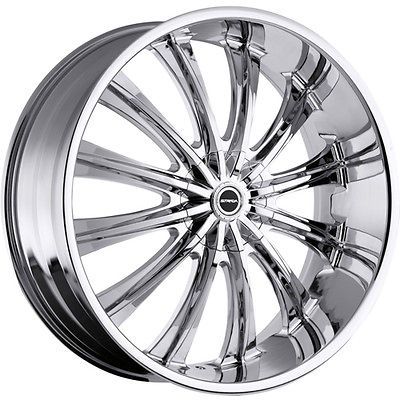 Chrome Strada Corona Wheels 6x5.5 +25 CHEVROLET AVALANCHE 1500 TAHOE