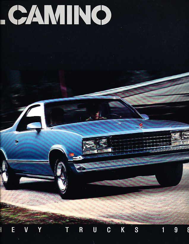 1987 Chevrolet El Camino Last Year Original Sales Brochure   SS Pickup