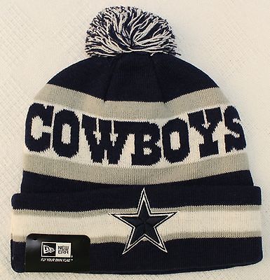 New Era NFL Dallas Cowboys Fireside Knit Pom Beanie   Blue