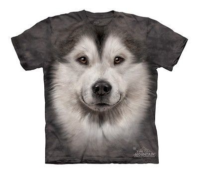 MOUNTAIN ALASKAN MALAMUTE FACE PUPPY SLED DOG SNOW PET SHIRT CHILD S