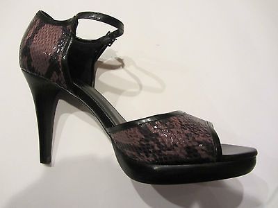 Newly listed Tahari Marsha Dress Sandal Dark Pardo & Black   SIZE 7.5