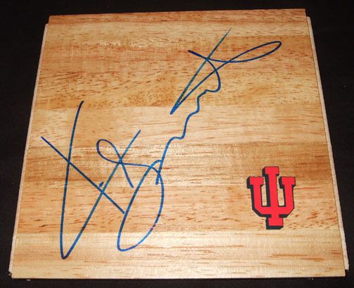 Keith Smart Signed 6x6 Logo Parquet Floor Tile Exact PROOF Indiana