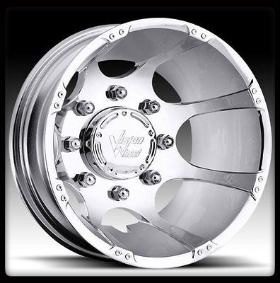 715 CRAZY EIGHTZ DUALLY CHROME 8X6.5 8X165.1 WHEELS RIMS 16 INCH