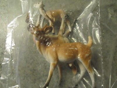 Vintage Cake Decorations,Fi​gures,Buck,Doe and Fawn,NIP