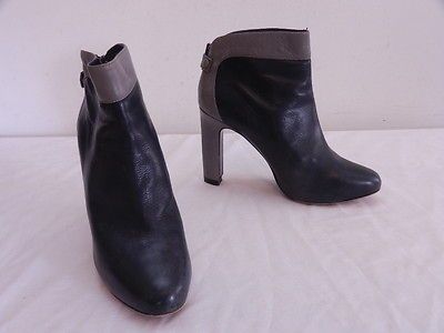 Womens 6 M EQIQ Gray Rear Zip High Heel Ankle Boots