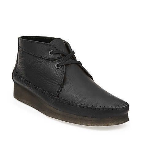 CLARKS MEN WEAVER BOOT 78139 BLACK LEATHER BOOT RETAIL PRICE $145 NWB