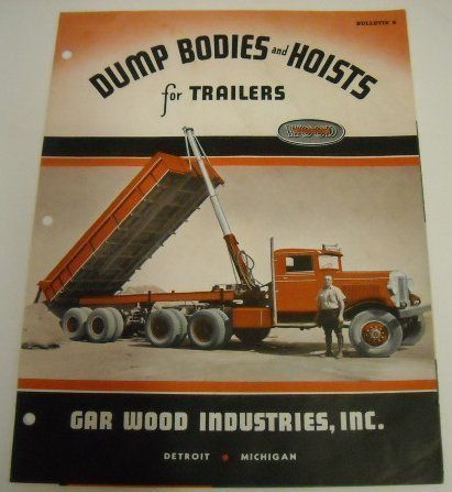 Wood 1937 Dump Bodies for Trailer Sales Brochure