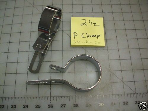 New Chrome Harley Muffler Clamps 2 1/2 Exhaust