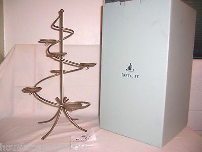 P8645 PartyLite Festive Centerpiece sprial to hold 6 candles   in box