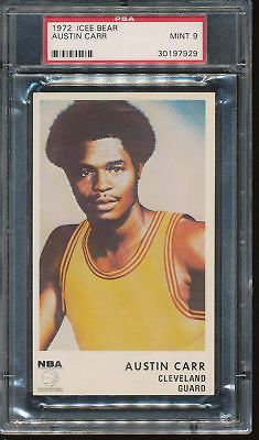 1972 Icee Bear Austin Carr PSA 8 NM MT CLEVELAND CAVALIERS