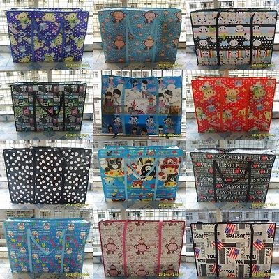 Re use Catoon Jumbo Plastic Shopping/Packi ng/Laundry Storage Bag,many