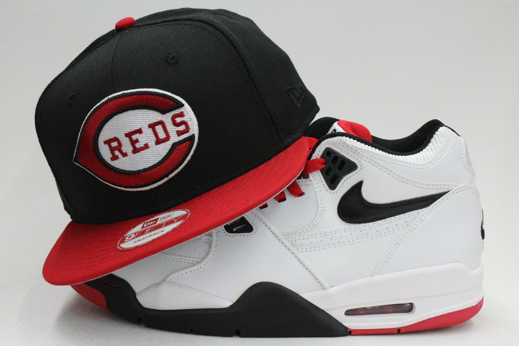 Cincinnati Reds Air Flight 89 White Black Red Matching New Era