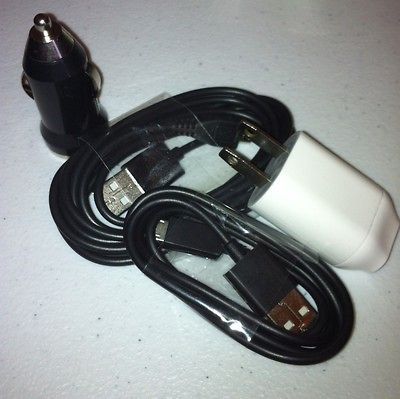 Nook 3 Feet & 6 Ft Color USB HQ Wall Car Charger Black Cords Barnes