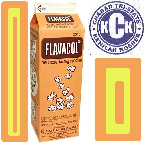 KOSHER FLAVACOL Theater Popcorn Seasoning Salt 35oz Carton Gold Medal