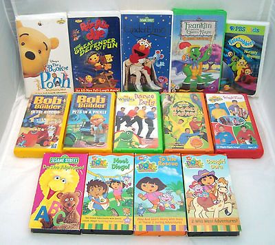 Pre school VHS Lot Wiggles ~ Dora ~ Bob the Builder