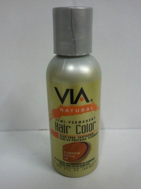 VIA NATURAL] SEMI PERMANENT HAIR COLOR RINSE W/ALOE VERA #34 PUMPKIN