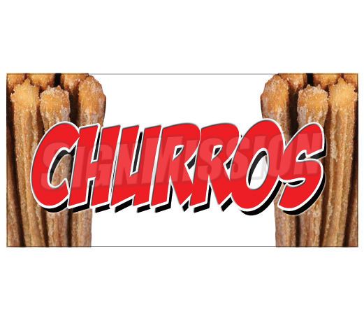 CHURROS Concession Decal mexican churro mix fair signs cart trailer