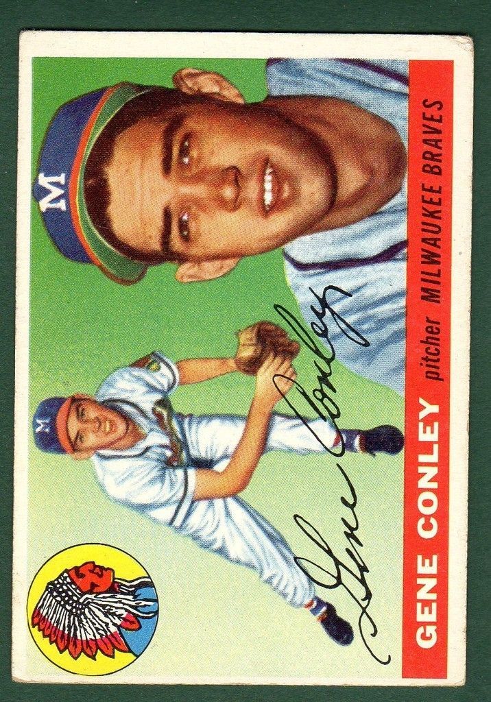 1955 Topps BB #81 Gene Conley/Braves EX