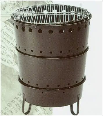 Portable NEWSPAPER BURNING BBQ GRILL Quick and Easy   NEW IN BOX