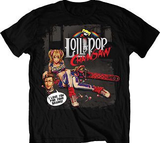 LOLLIPOP CHAINSAW LOVE YOUR BRAINS ADULT T Shirt SM MED LG XL 2XL