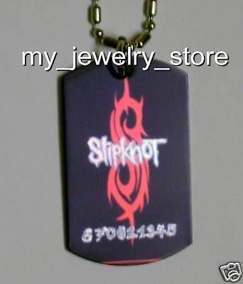 SLIPKNOT   Dog Tag Dogtag Necklace Charm Pendent CHAIN