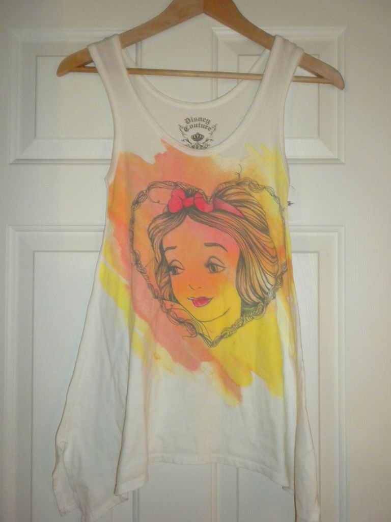 Womens Snow White Handkerchief Tank Top Disney Couture S M or L NWT