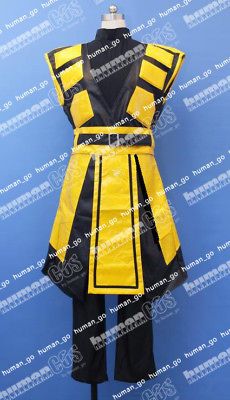 Mortal Kombat Ninja Scorpion Cosplay Costume Size M