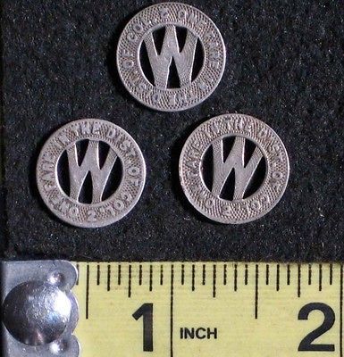 Lot of 3 Old Vintage Washington Railway & Electric Company Transit