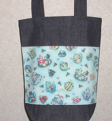 NEW Handmade Sm Teapot Tea Tote Bag Gift