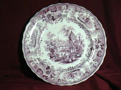 MULBERRY ASIATIC VIEWS DILLON TRANSFERWARE IRONSTONE STAFFORDSHIRE 9.5