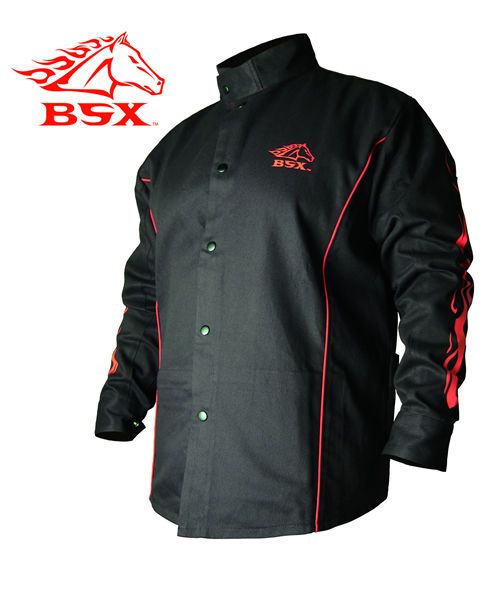 Stryker™ FR Red & Black Flames Welding Jacket