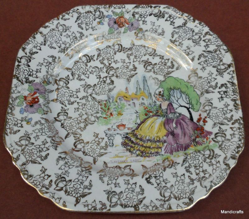 Elijah Cotton LORD NELSON Lavender CRINOLINE LADY Plate