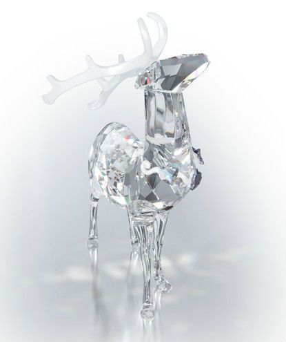 1133076 Christmas Stag, deer Moonlight Crystal Figurine Swarovski