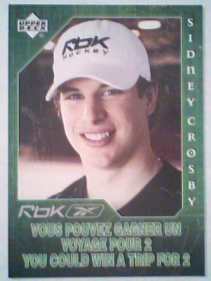 SIDNEY CROSBY 06/07 UPPER DECK REEBOK PROMO CARD