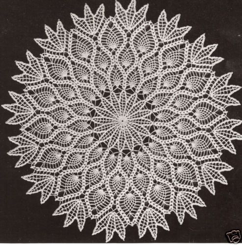 Vintage Crochet Pineapple Doily Centerpiece Pattern 2