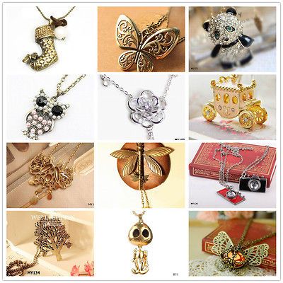 Multi Styles Vintage Retro Long Sweater Chain Pendant Costume Jewelry