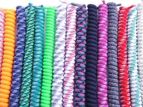 Curly spring no tie elastic lace laces shoelaces curley