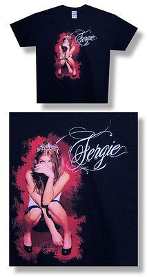 New Fergie Cro wned and Crouching Black Medium T shirt