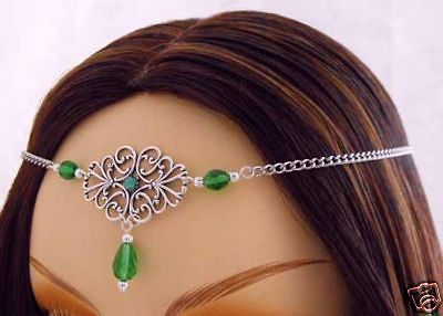 CUSTOM color Renaissance Elven bride CIRCLET head piece