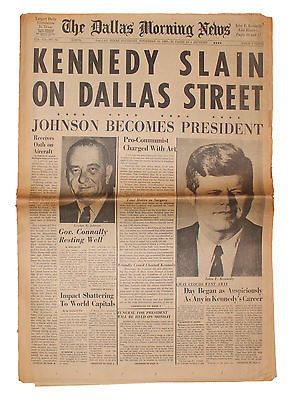 JFK John F. Kennedy Assassination BEST Dallas Newspaper