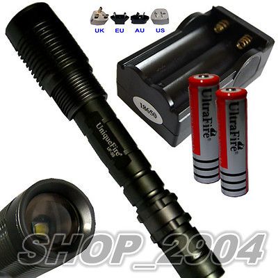 1600 LM UniqueFire CREE XM L T6 LED 7 Modes ZOOM Flashlight Torch Lamp