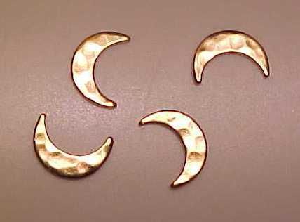 Hammered CRESCENT MOONS for Model Horse Costumes   GOLD