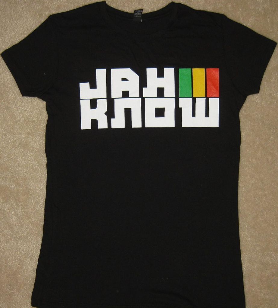 GENUINE CY CLOTHING JAH KNOW JAMAICAN LADIES LARGE RASTAFARI IRIE